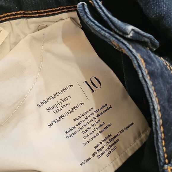 Vera Wang Blue Skinny Ankle Jeans Size 10 - Picture 4 of 10